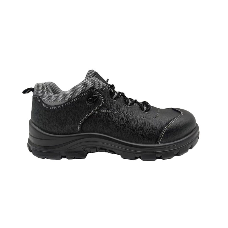 Chaussures de sécurité en plaque d'acier en cuir de vache gaufré