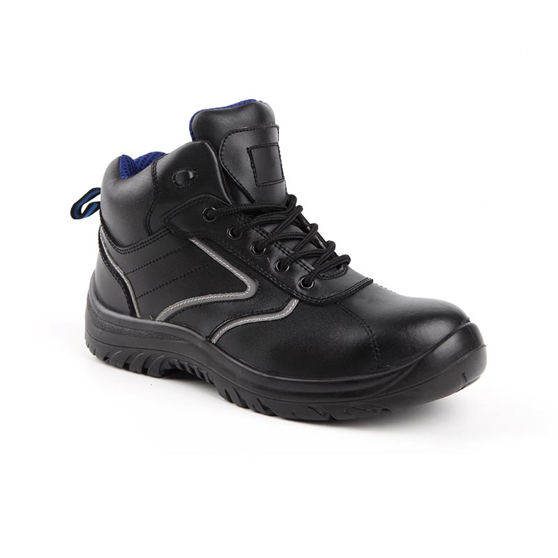 Chaussures de sécurité mi-montantes en cuir de vache antidérapantes et antistatiques