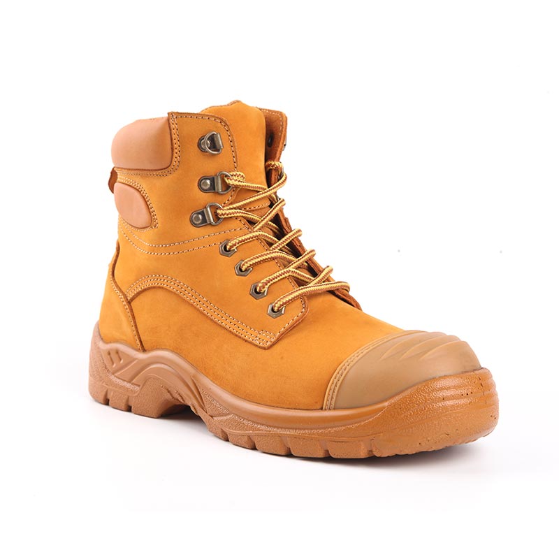 Bottes de travail industrielles mi-montantes en cuir Crazy Horse pleine fleur