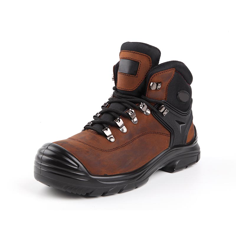 Chaussures de sécurité de construction imperméables à embout d'acier de coupe moyenne
